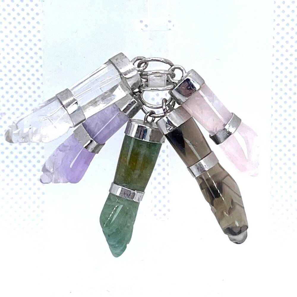 Retired Chloe Laclau Rio 5 Gemstone Figa Pendant Set 2008 Deadstock NWT Brazil - Picture 5 of 12
